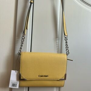 Calvin Klein Mustard Yellow Gross-body Bag